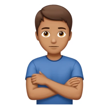 Man crossing his arm sticker
