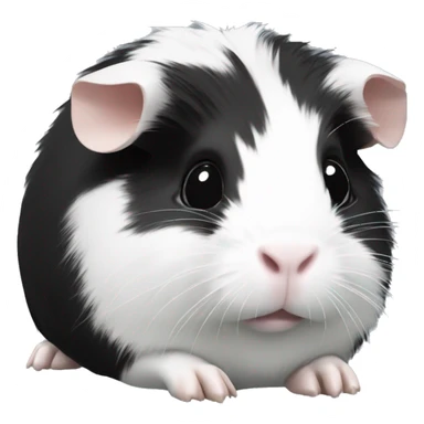Black and white guinea pig sticker