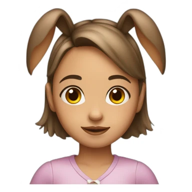 girl with bunnie ears sticker