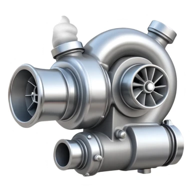 Emoji of a turbocharger blowing boost with cartoon smoke puffs sticker