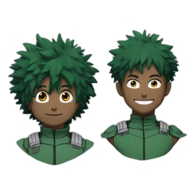 Deku en tenu de héro my hero academia sticker