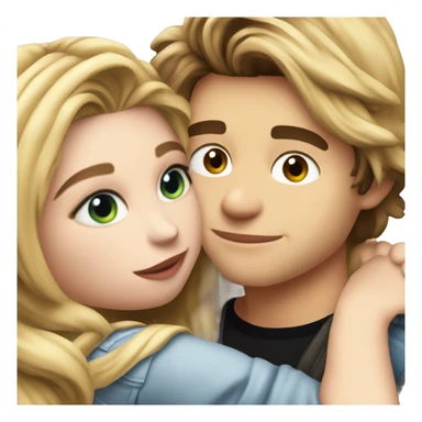 Emoji Chloe grace moretz hugging elrubiusomg sticker