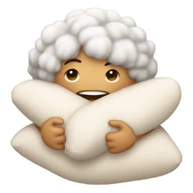 Holding a pillow goodnight sticker