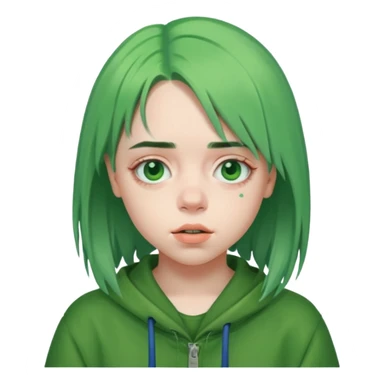 Billie Eilish just face  sticker