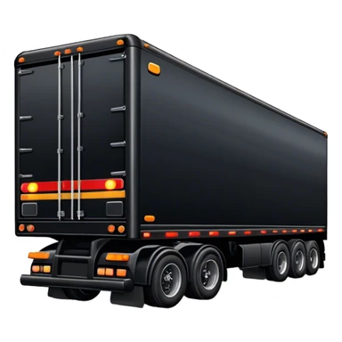 Black Semi trailer rear sticker