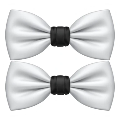 White bow tie like iPhone bow tie sticker