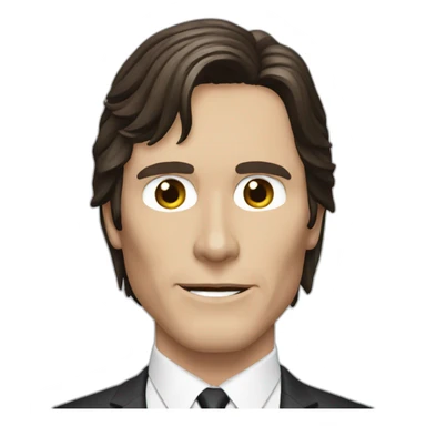 christian bale from american psycho sticker