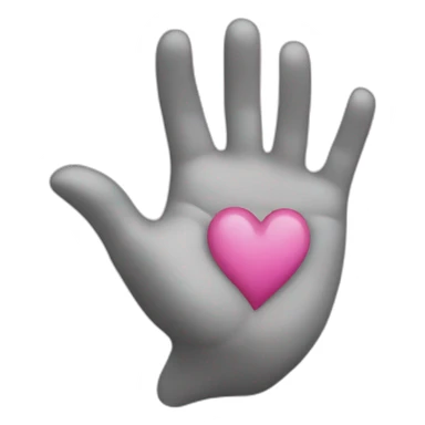 Cœur en forme de main sticker