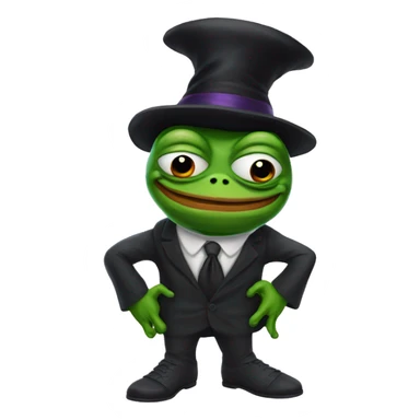 pepe frog in a Halloween costume sticker