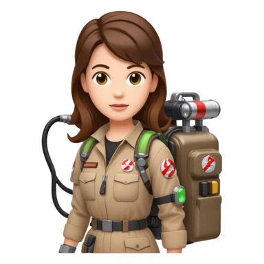 ghostbusters female long hair sticker