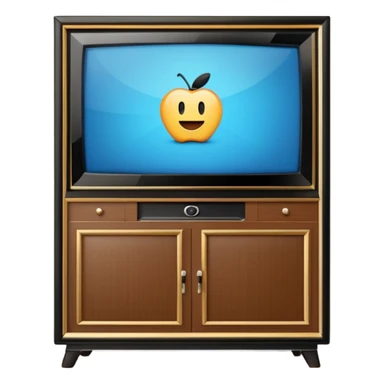modern tv with news channel on it standing on a super luxurious cupboard sticker
