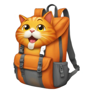 orange-cat-peeing-on-backpack sticker