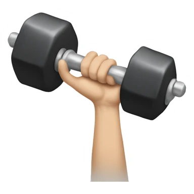 one white hand with dumbbell sticker