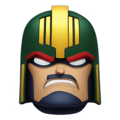 judge dredd angry face sticker