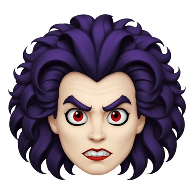 Disney villain with big hair sticker