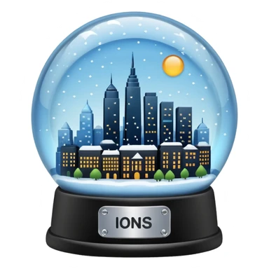 City skyline globe sticker