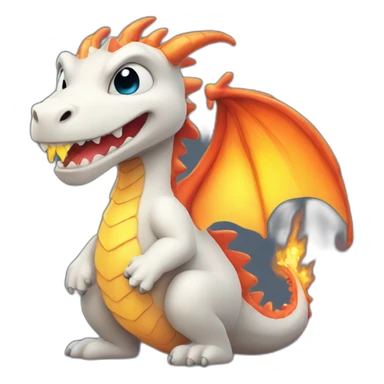 A cute dragon breathing fire sticker
