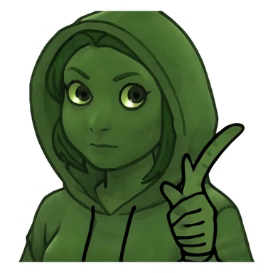 girl with middle finger up sticker