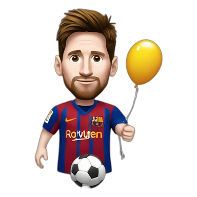 Lionel Messi avec ses 8 ballons d’or sticker
