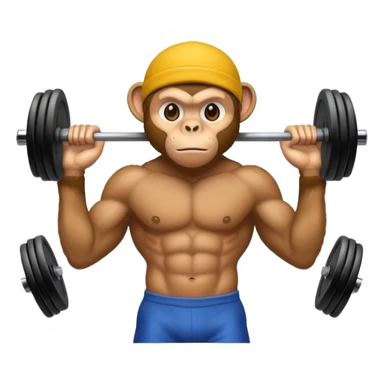 Monkey in a gym sticker