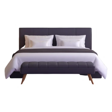 spacious modern bedroom with elegant furniture, mood lighting, king bed, stylish decor sticker