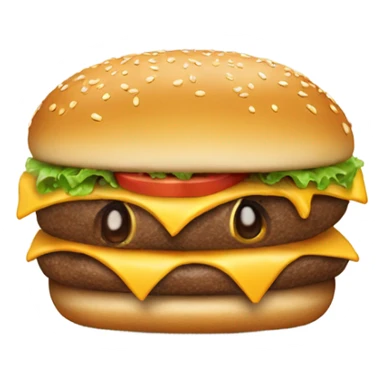 Dog eating burger  sticker