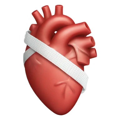  human heart with bandage sticker