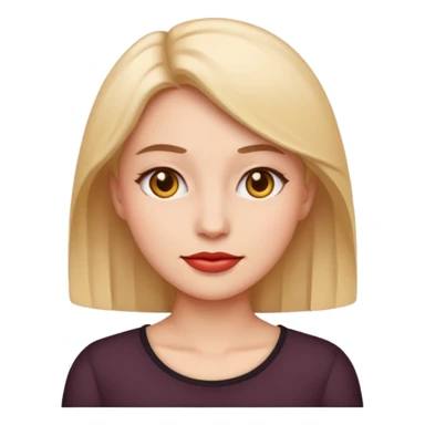 Tête jolie femme emoji sticker