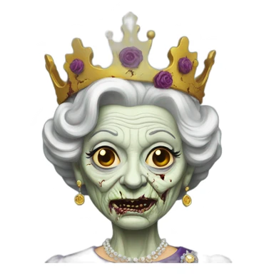 zombie queen Elizabeth sticker