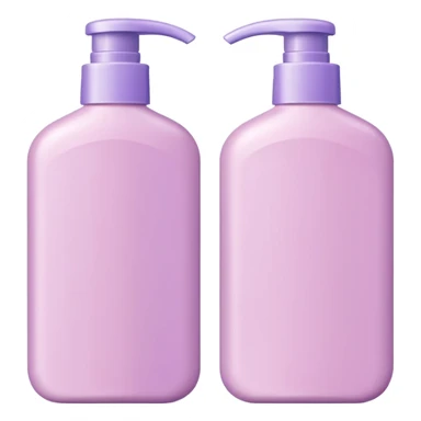 pastel pink and lilac shampoo bottles as a pair sticker