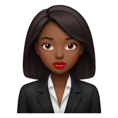 red lipstick, black blazer sticker