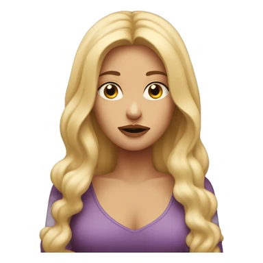 Woman with blond long hair, hand held up under her chin, rolling her eyes impatiently looking annoyed  sticker