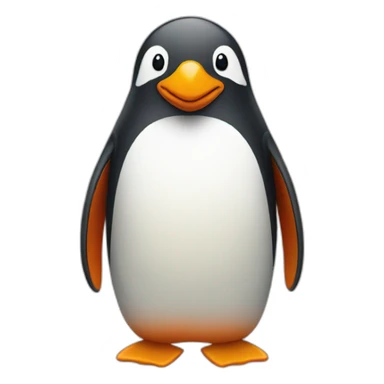 multicolor penguin greeting sticker