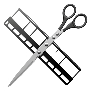 film strip with scissors cutting it sticker