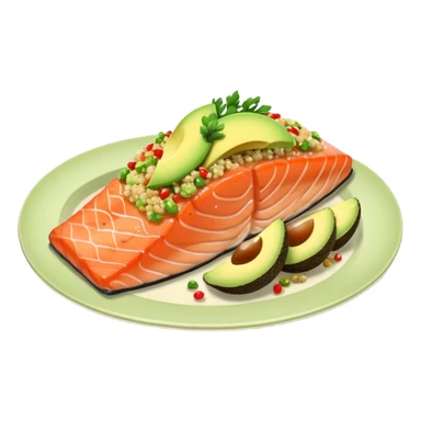 Salmon with Quinoa and Avocado sticker