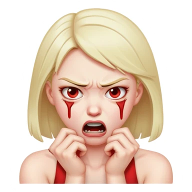 girl choking herself because she’s mad sticker