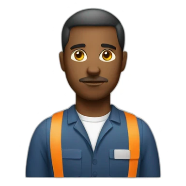 serious worker sticker