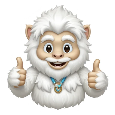 a yeti giving a thumbs up sticker
