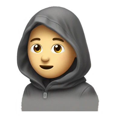 ￼ person with hands down hiding sticker