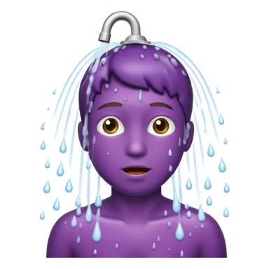 Una berenjena en la ducha sticker