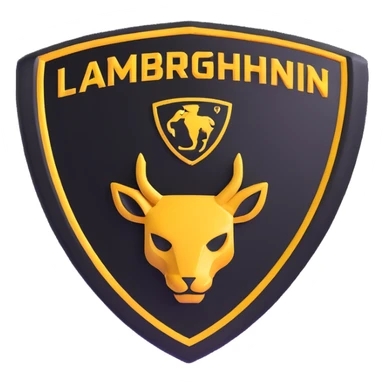 TeamMatthewRyan as a 3D emblem inspired by Lamborghini sticker