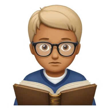 someone who is reading a book to learn the history  sticker