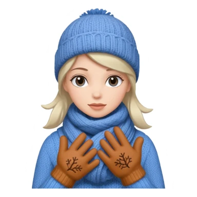 Émotif de femme en hiver  sticker