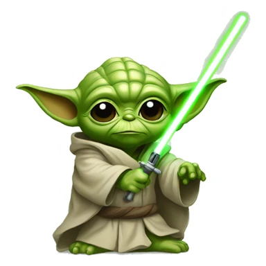 Yoda avec un sabre laser sticker