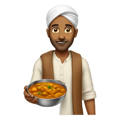 indian man with curry sticker