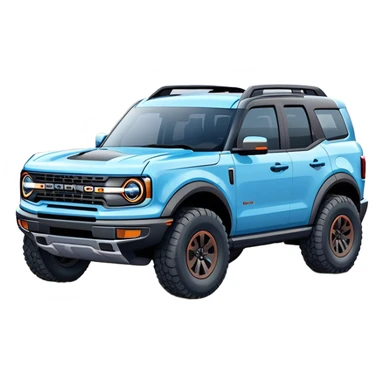 Ford bronco sport baby blue sticker