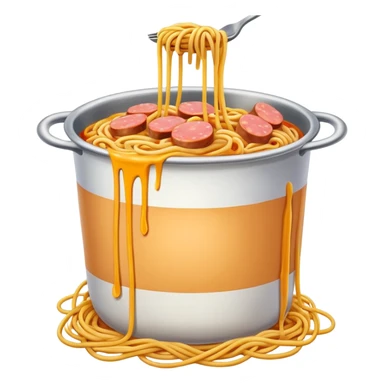  SPAM meat melted spaghetti slop art sticker