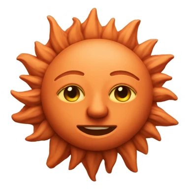 Terracotta sun sticker