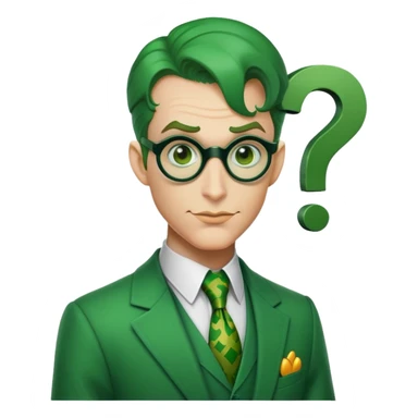 The riddler from Batman question mark sticker