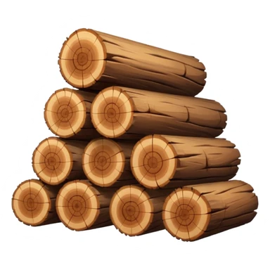 pile of wood logs emoji sticker